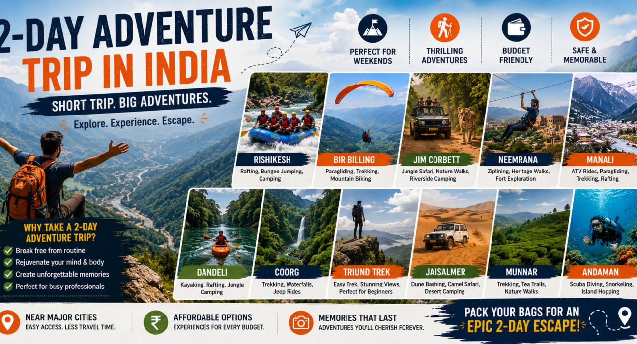 2-Day Adventure Trip in India