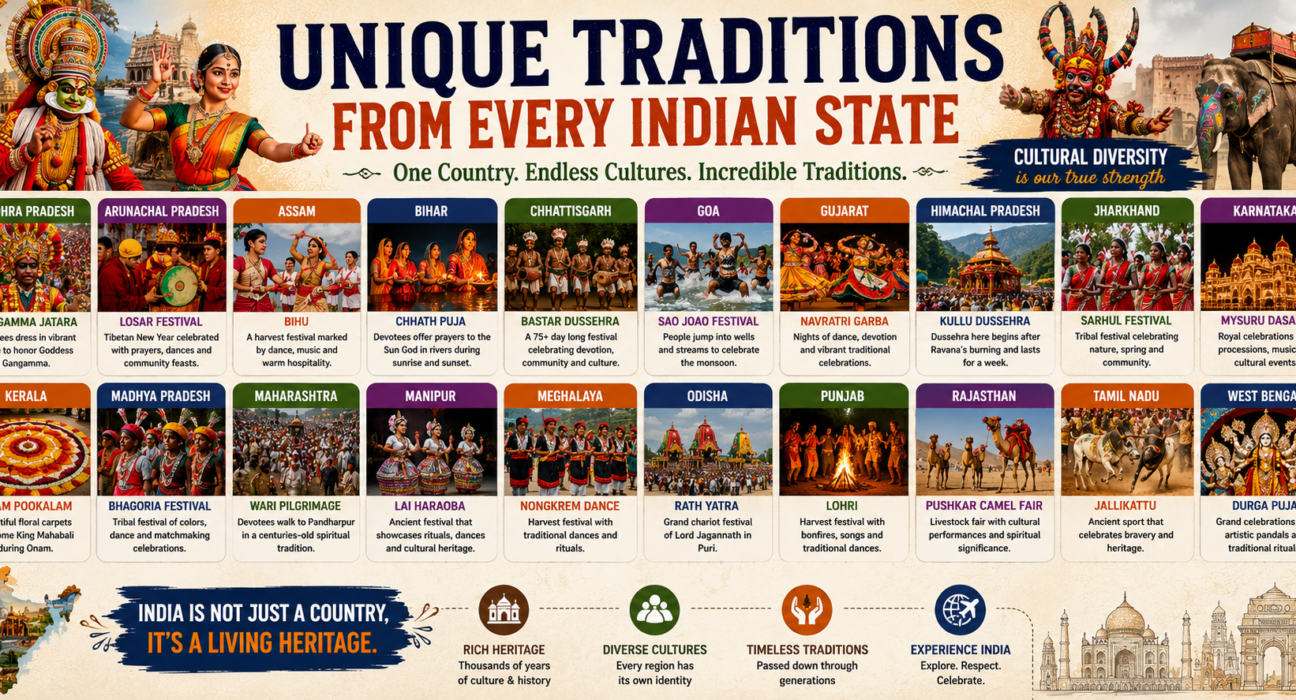 Unique Traditions from Every Indian State