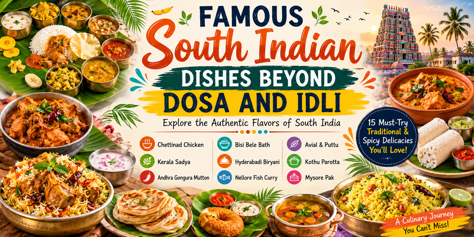 Famous South Indian Dishes Beyond Dosa and Idli